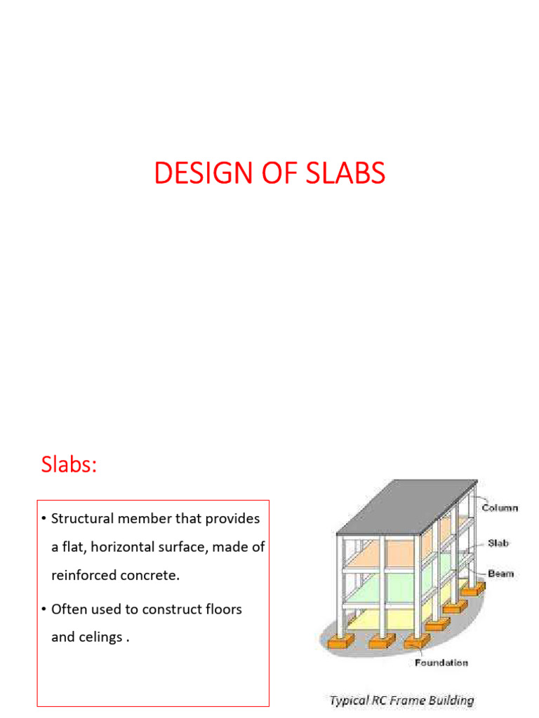 Design of Slabs - One Way Slab | PDF | Bending | Beam (Structure)