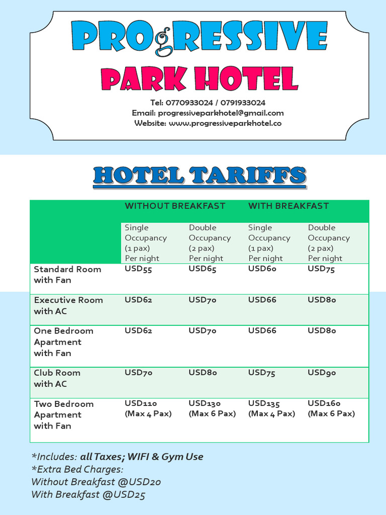 Hotel Tariffs | PDF