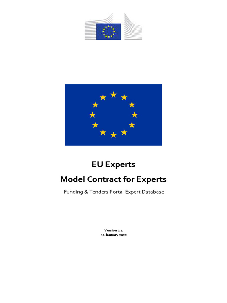 EU Experts Model Contract V2.1 Guide | PDF
