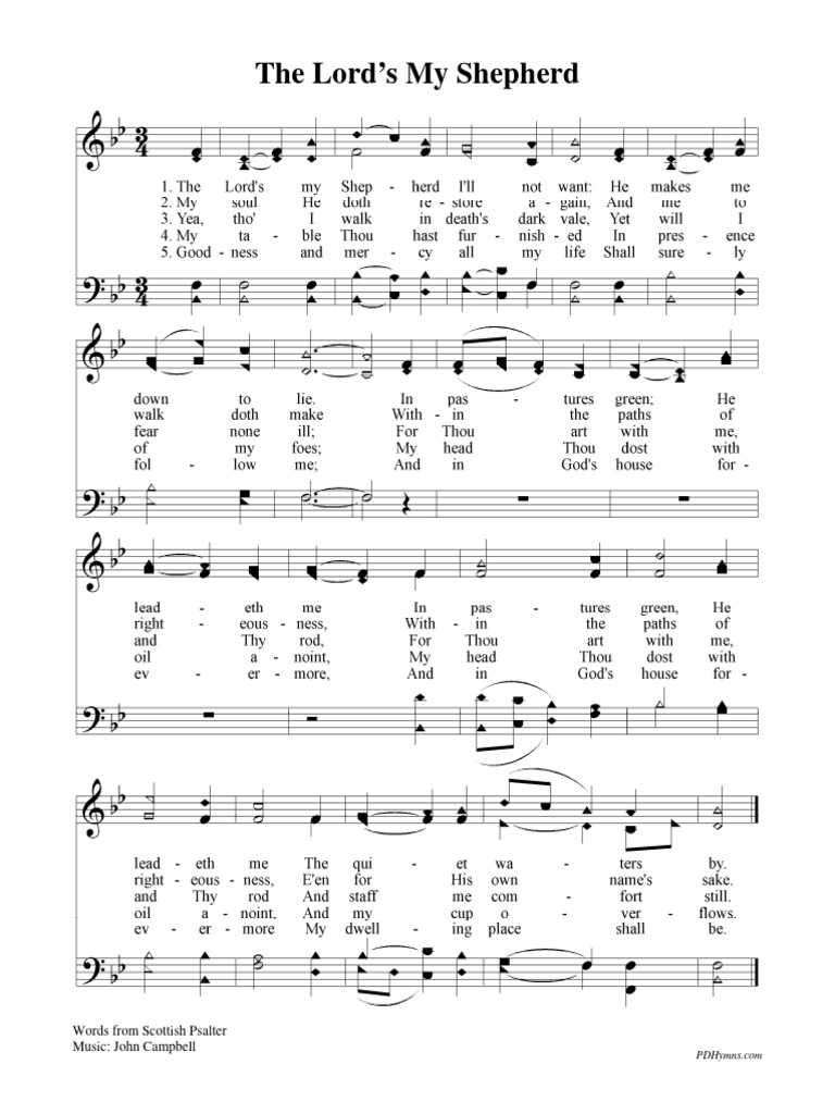 The Lords My Shepherd - Arr1 2 | PDF