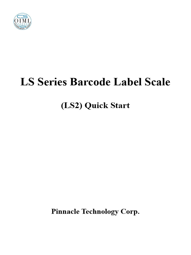 LS Series Barcode Scale Quick Start Guide | PDF | Keyboard Shortcut ...