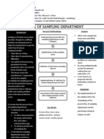 Restructuring sampling department at Arvind Limited