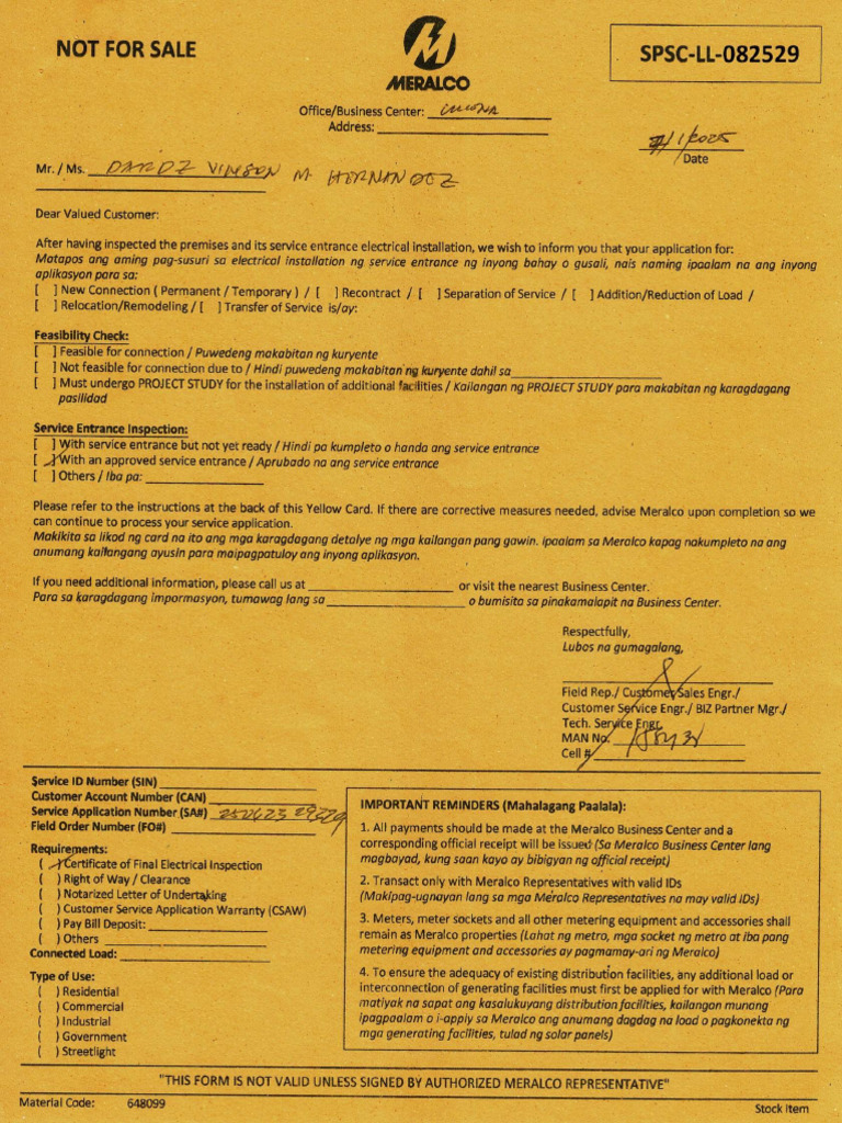 Yellow Card Front | PDF