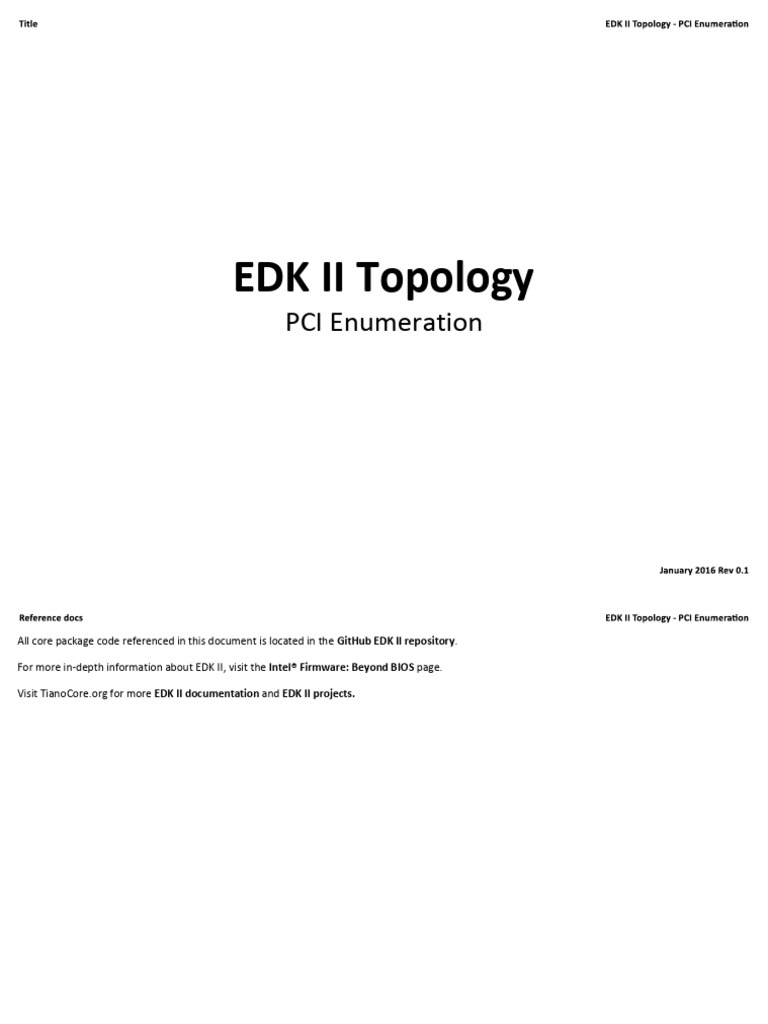 EDK II PCI Enumeration Overview | PDF | Computer Engineering | Software ...