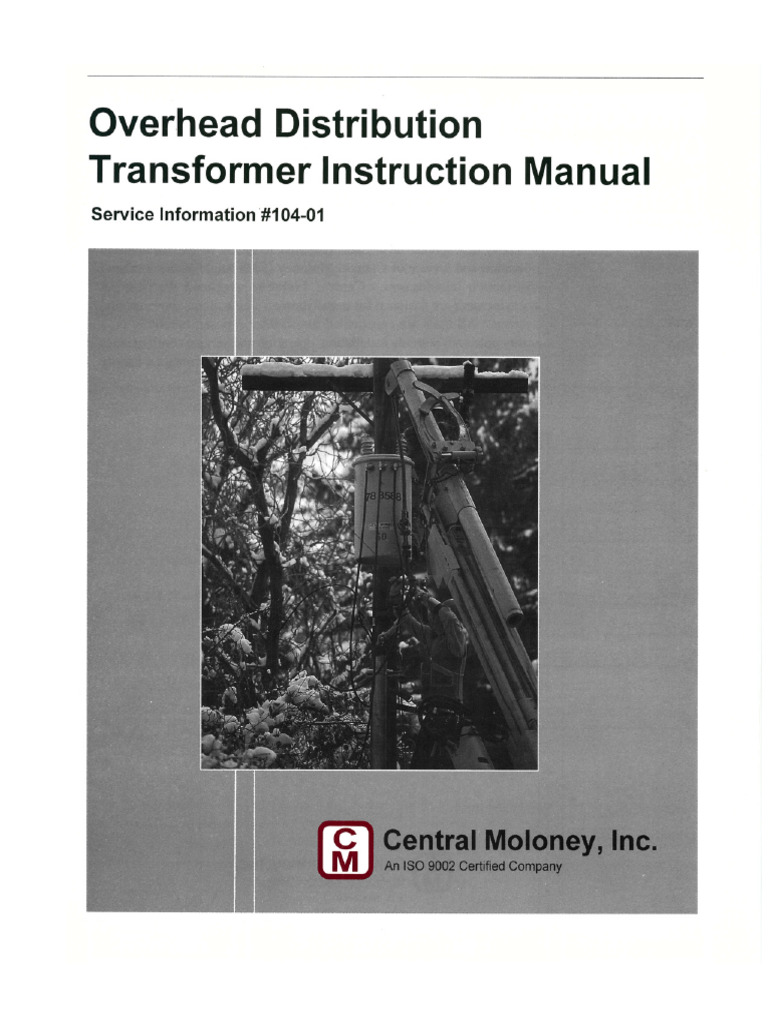 Overhead Power Transformer Manual | PDF