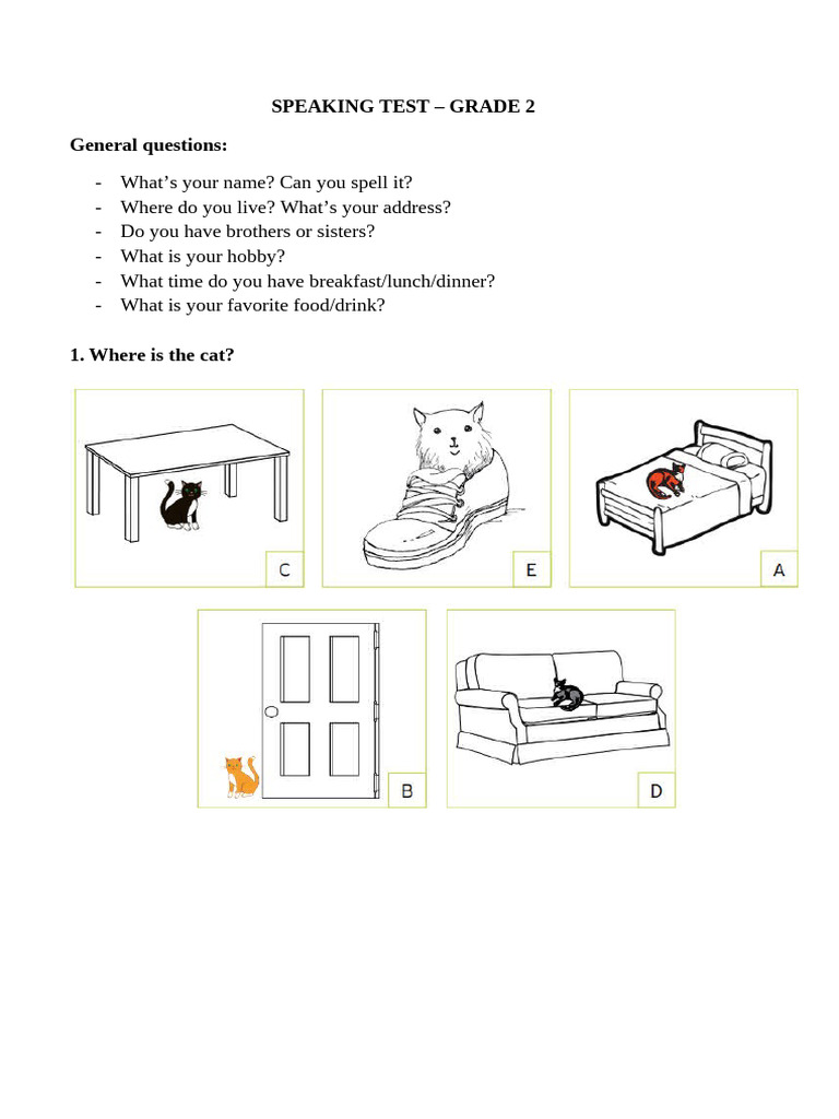 Grade 2 Speaking Scholarship | PDF