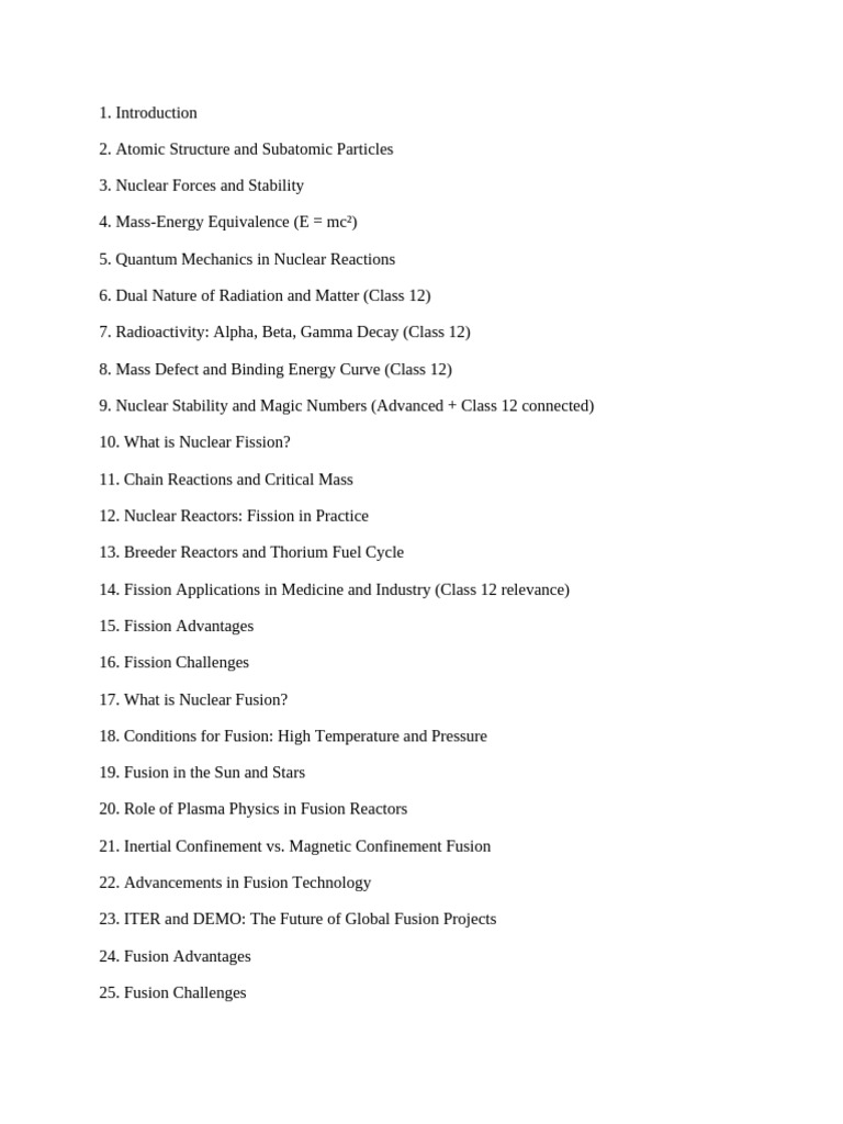 Nuclear Energy: Fission and Fusion Insights | PDF