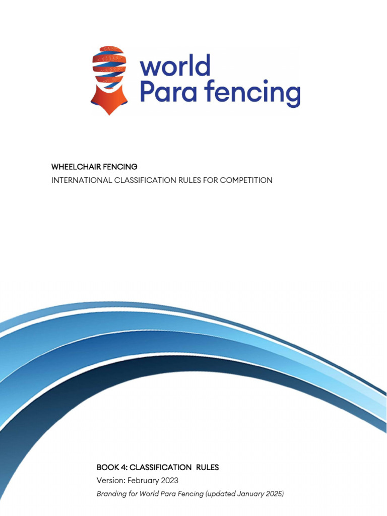 Wheelchair Fencing Classification Rules | PDF | Paralympic Games ...