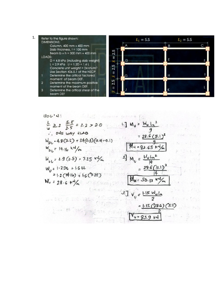 Probset 2 - One Way Slab | PDF