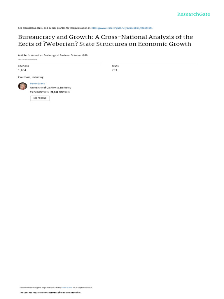 Bureaucracy's Impact on Economic Growth | PDF | Copyright | Copyright Law