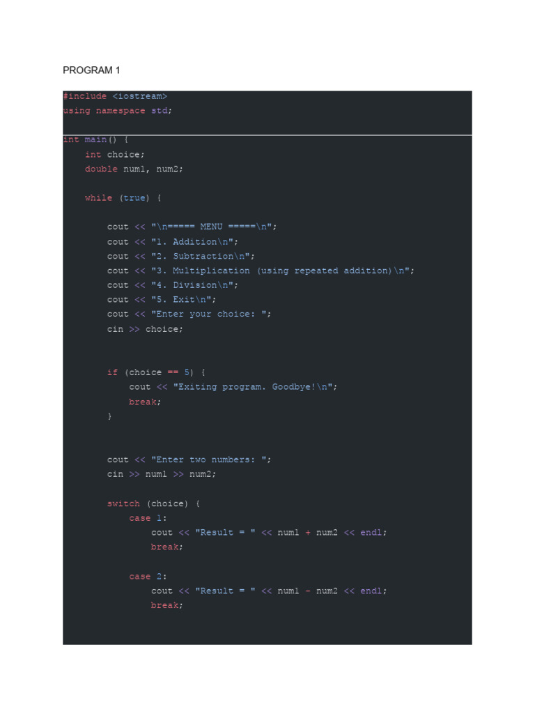 C++ Basic Programs: Math & Grades | PDF | Computer Programming