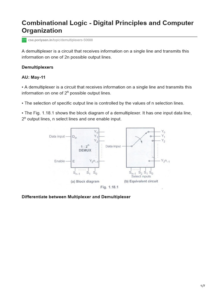 Cse - Poriyaan.in-Combinational Logic - Digital Principles and Computer ...