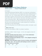 Download IBM Placement Paper Pattern by vardhiniayyappangod SN93325820 doc pdf