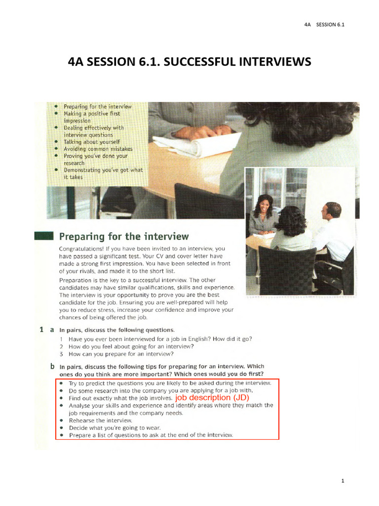 4a.session 12.1.successful Interview | PDF