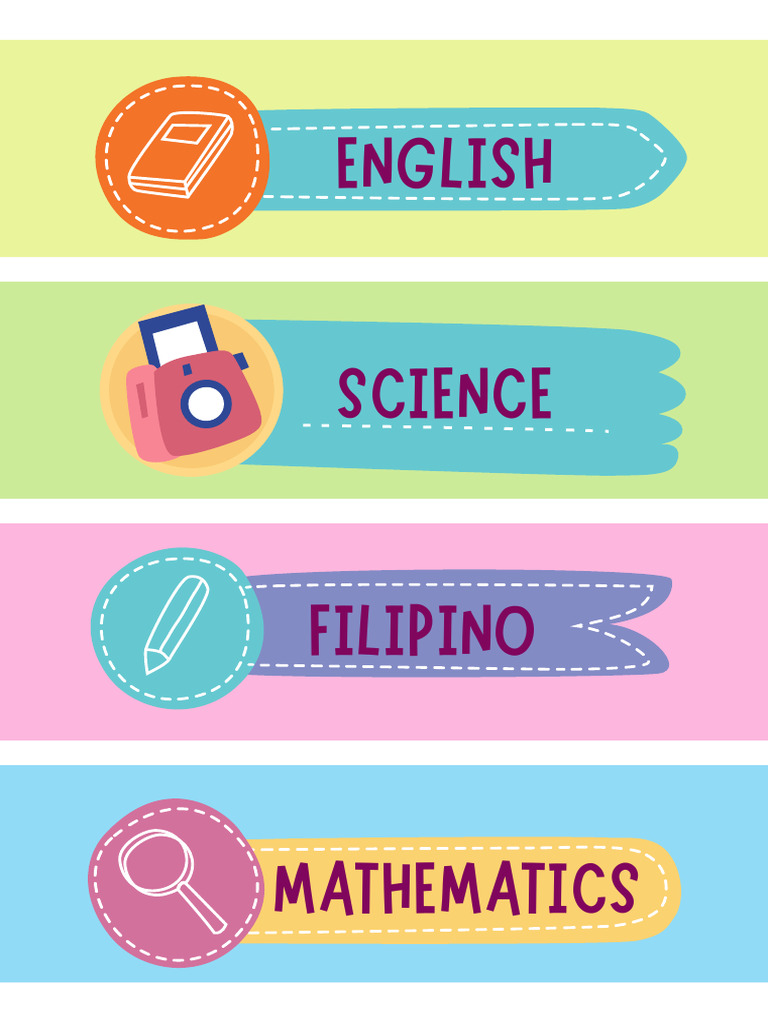 Pastel Color Notebook Label | PDF