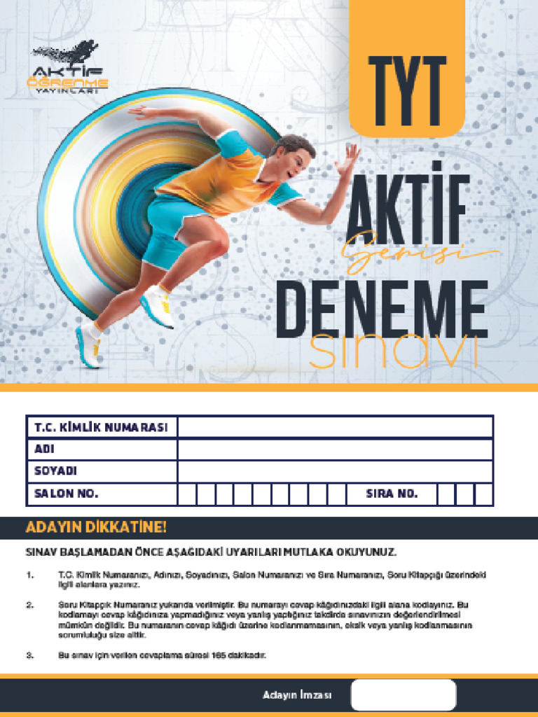20230817151248-2548-Aktif Serisi Tyt Deneme Sinavi 1 Ornek PDF | PDF