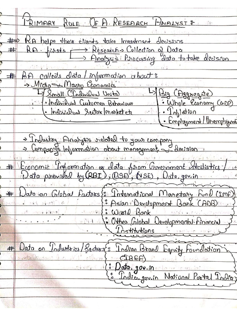 ? NISM Research Analyst Notes - A Learning Resource ? | PDF