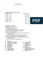 Basis On Checking The Formal Theme in English & Filipino