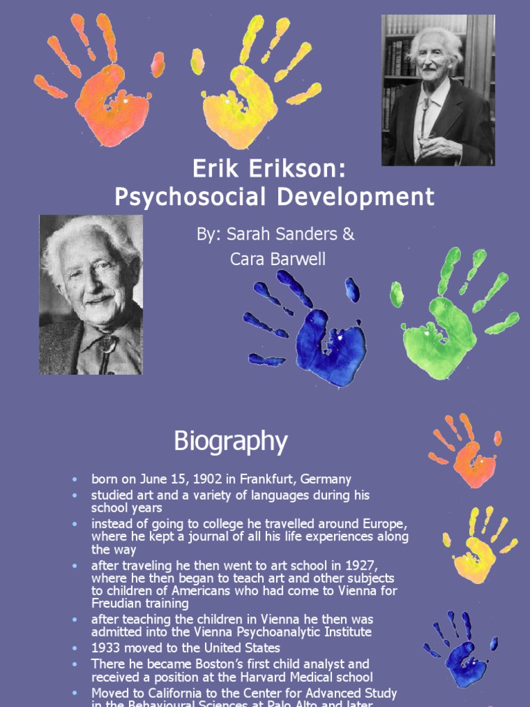 ErikErikson Human Life Stages Developmental Psychology