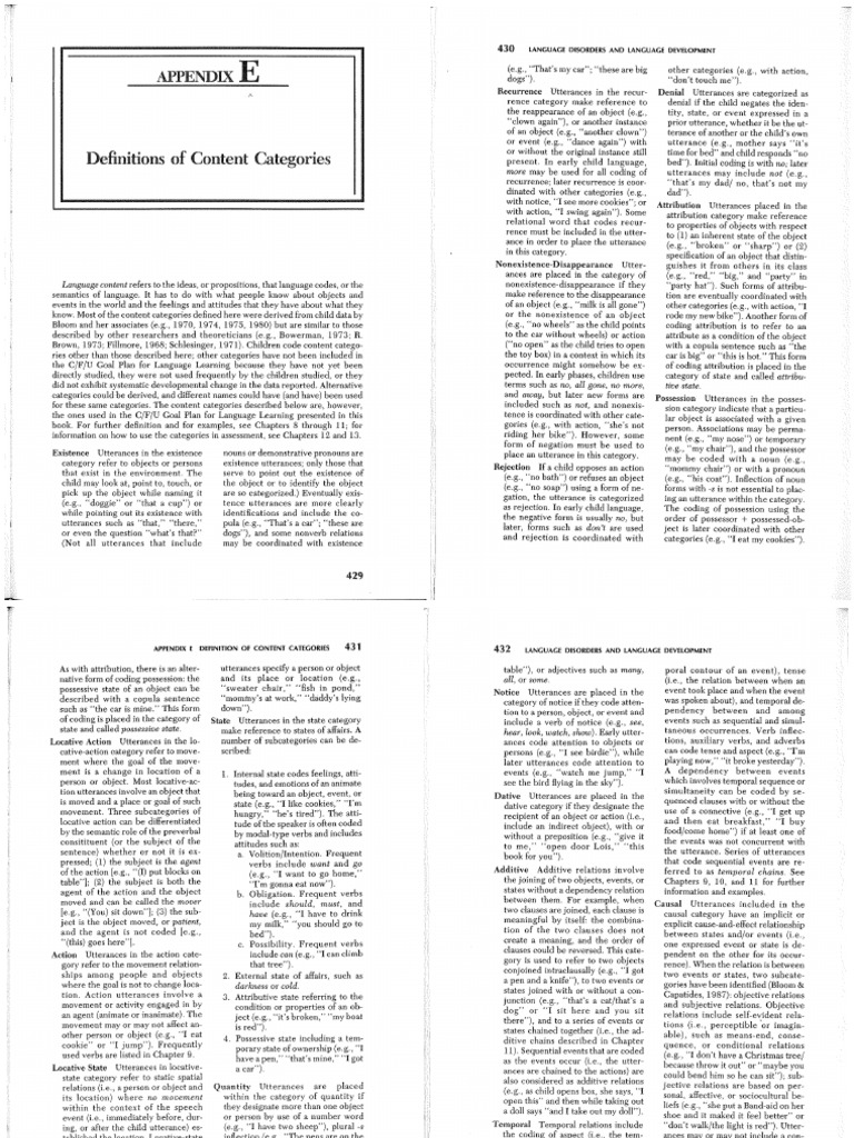Lahey - 1988 Appendix E Content Appendix F Function | PDF