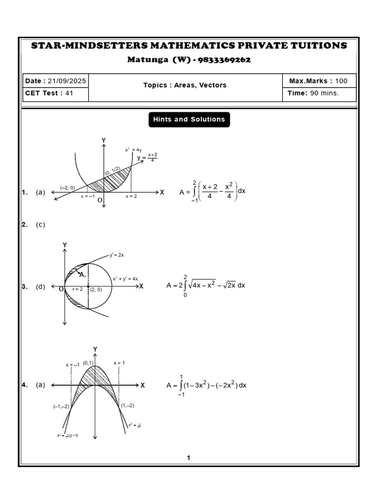 CET Test: Areas and Vectors Solutions | PDF | Chess Openings | Chess Theory