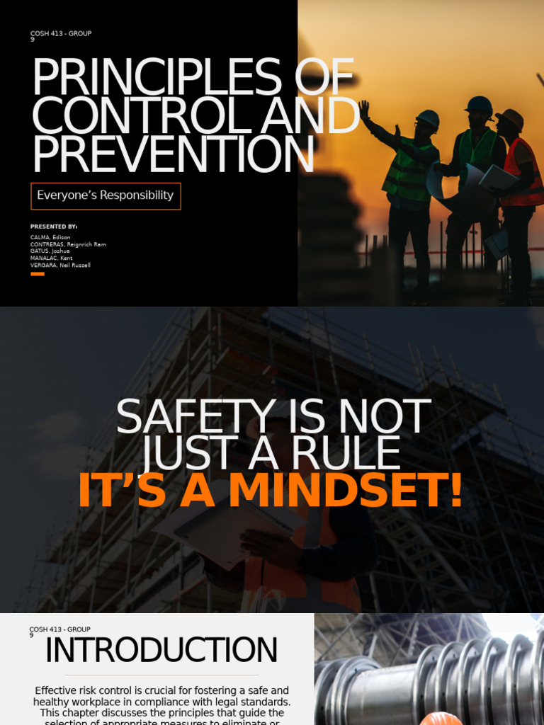 Workplace Safety Control Principles | PDF | Personal Protective ...