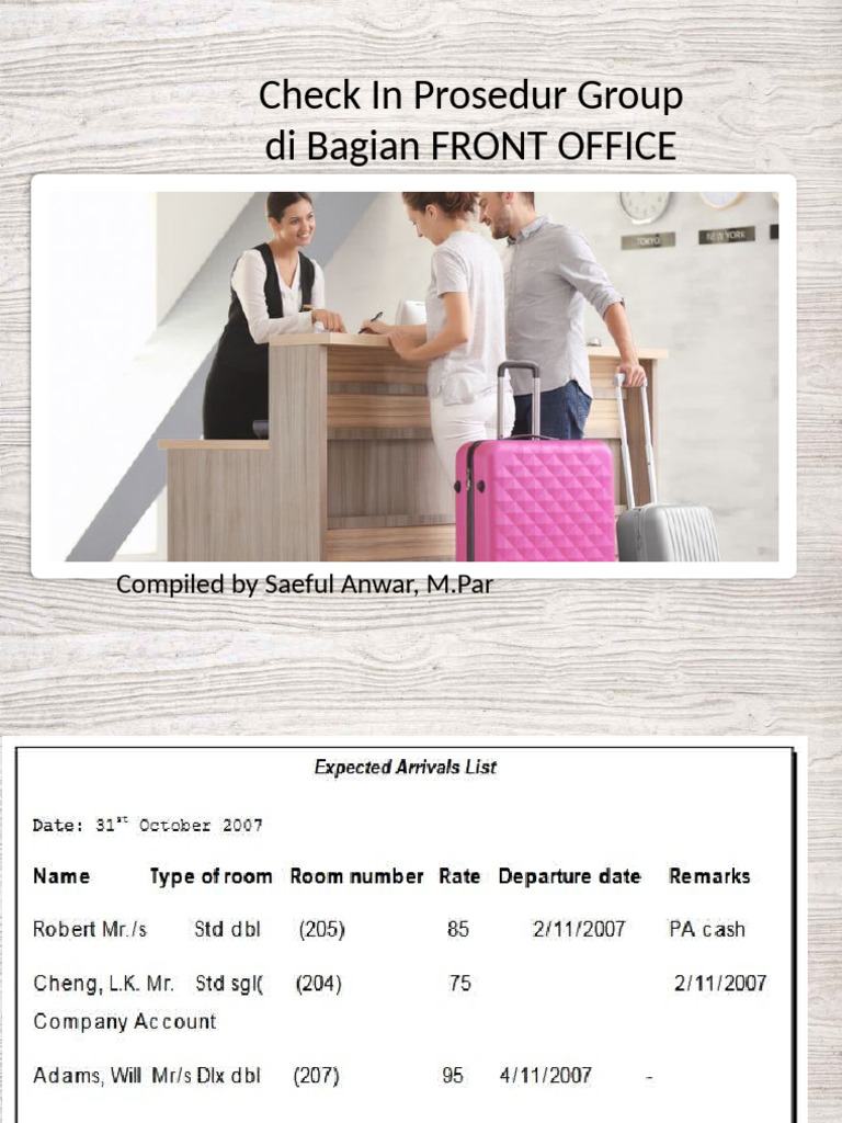 Check in Prosedur Part 4 Group | PDF