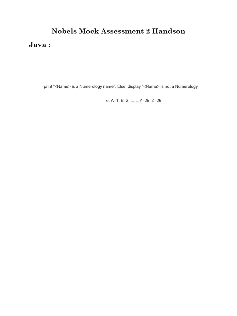 Nobels Mock Assessment 2 Handson 10213 | PDF | Applied Mathematics