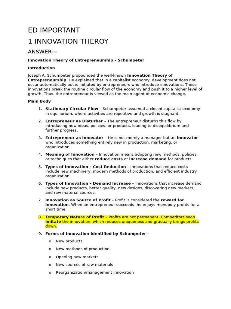 Ed Important | PDF | Entrepreneurship | Innovation