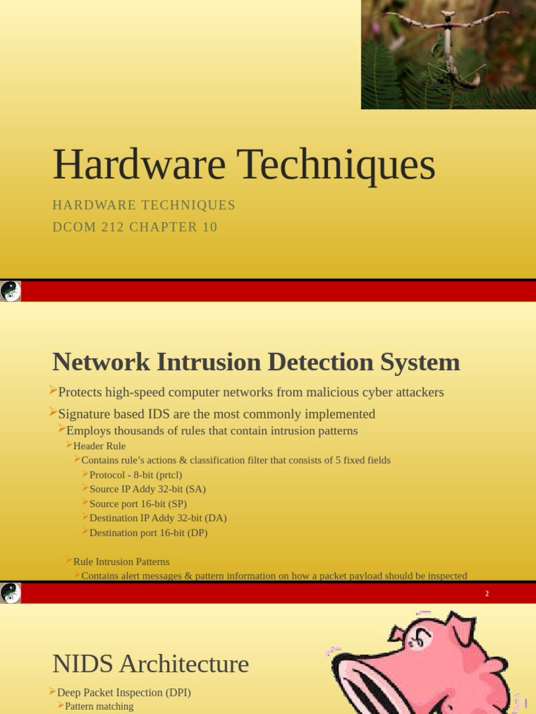 DCOM 212 Chapter 10 Hardare Techniques For High-Performance NIDS | PDF ...