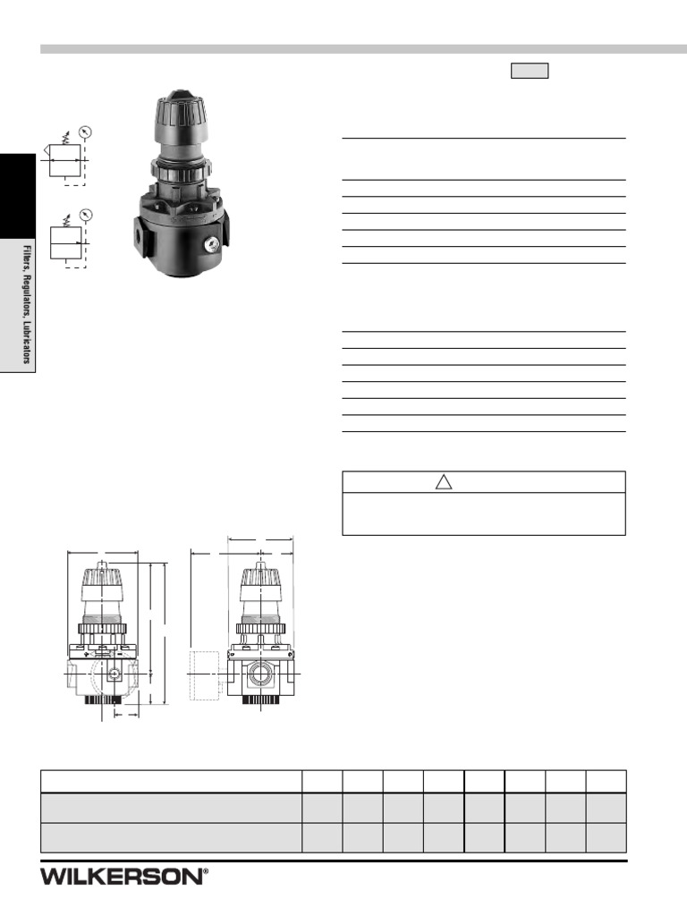 R26 Pneumatic Regulator Specifications | PDF | Valve | Equipment