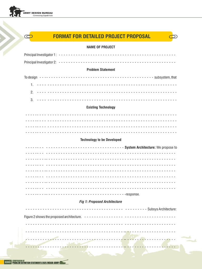 Indian Army Project Proposal Format | PDF