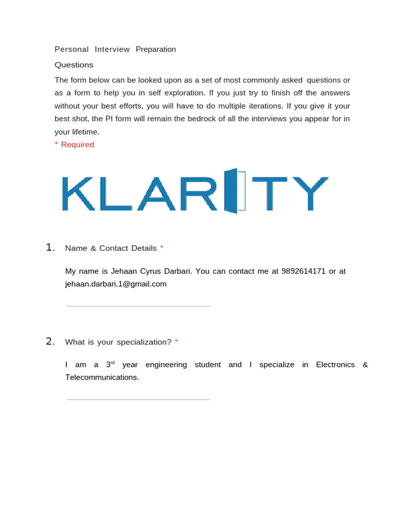 Jehaan's Personal Interview Insights | PDF | Creativity | Brand