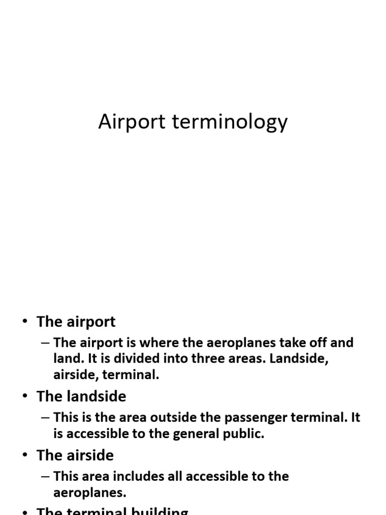 Airport Terminology Explained | PDF | Baggage | Airport