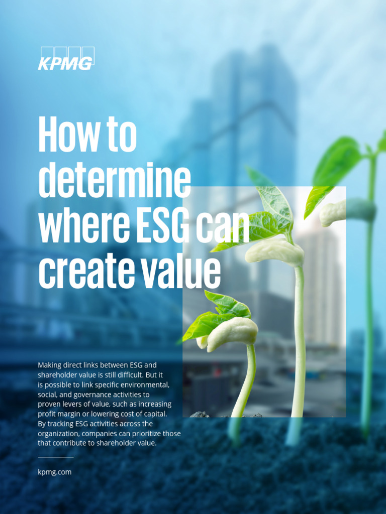 Linking ESG Initiatives to Shareholder Value | PDF | Climate Change ...