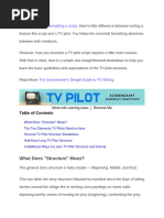 TV Pilot Script Formatting Guide | PDF | Pay Television | Screenplay