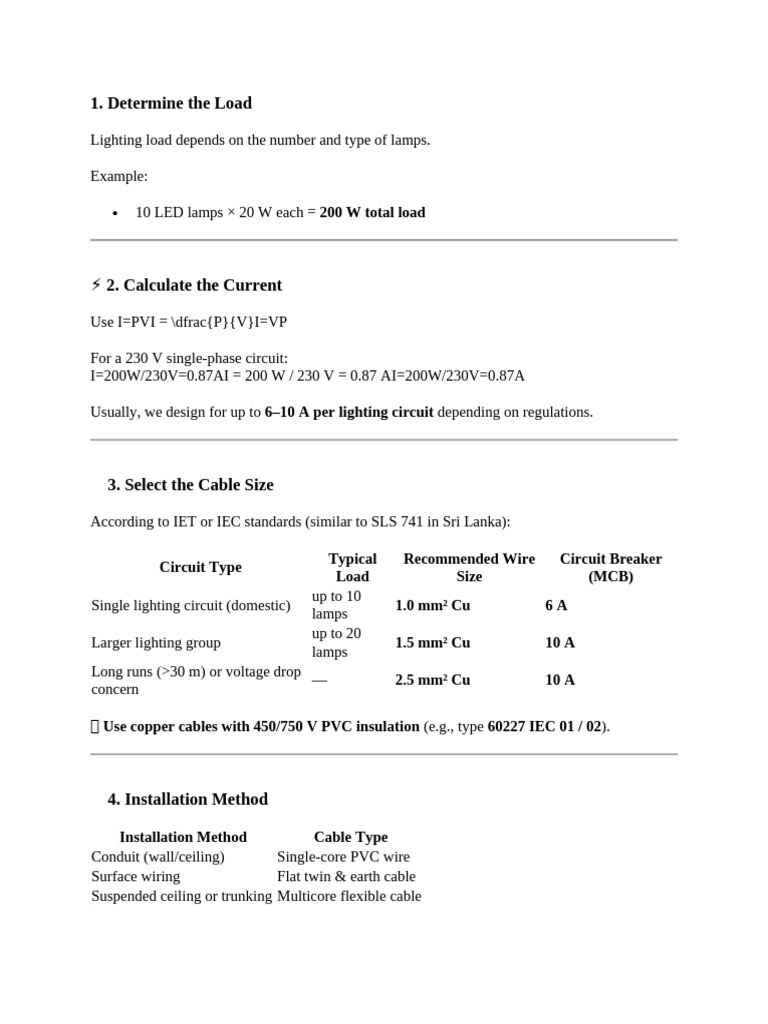 Wire Selection | PDF