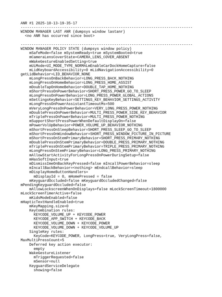 Window Manager ANR and State Report | PDF | Smartphone | Tablet Computer