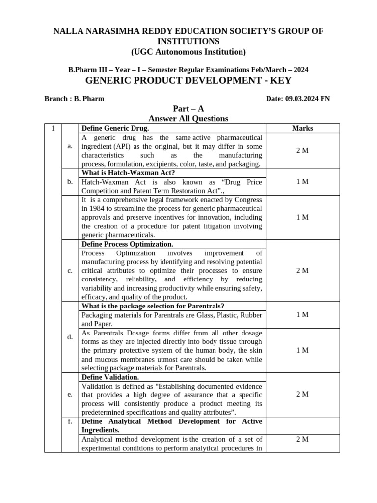 Generic Product Development-6 | PDF | Food And Drug Administration ...