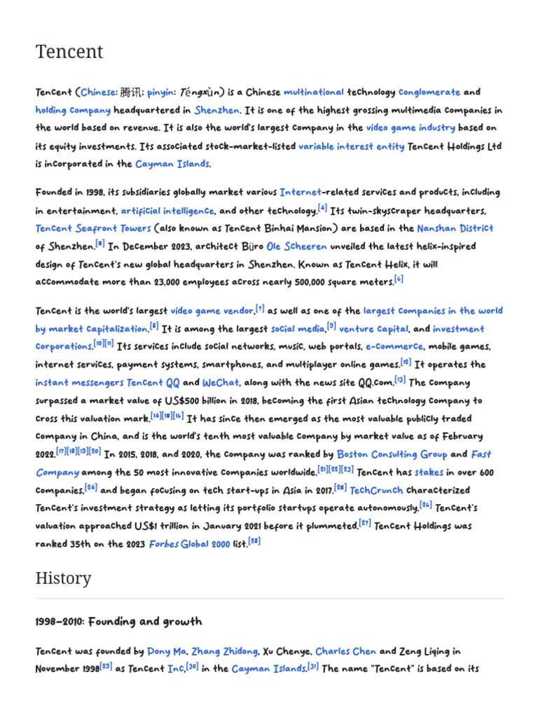 Tencent - E8t5r8a3n8m7n8 | PDF | Tencent | Companies