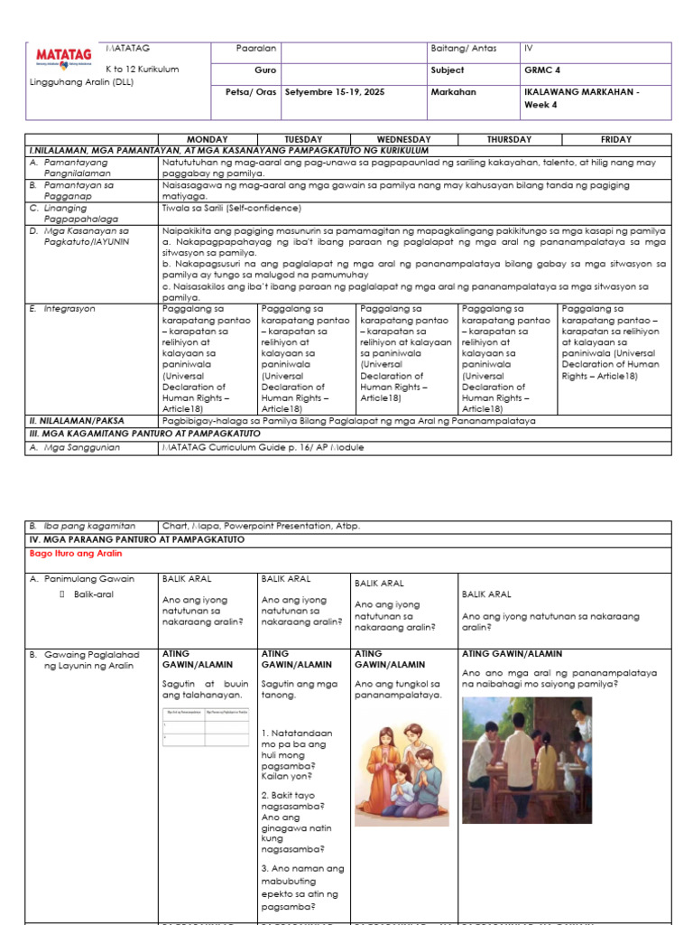 DLL GMRC G4 Q2 W4 | PDF