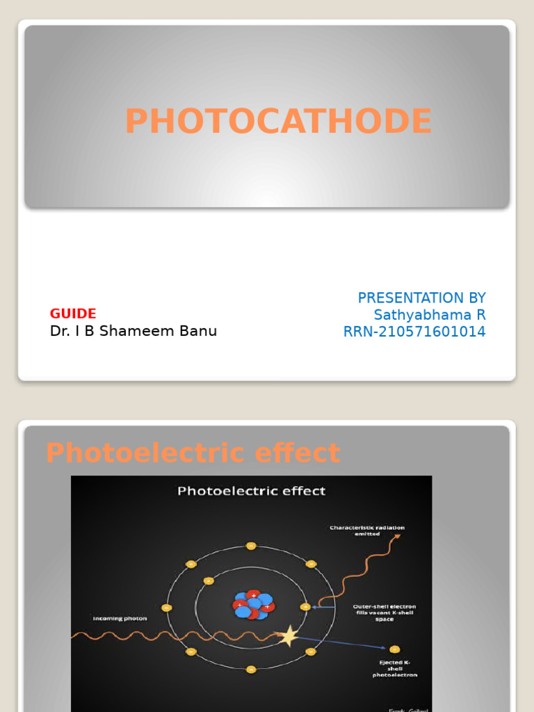 Photo Cathode | PDF
