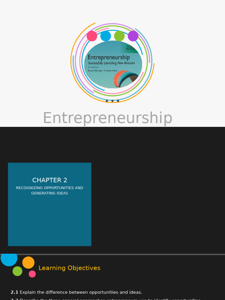 CH 2 Recognizing Opportunities | PDF | Entrepreneurship | Creativity