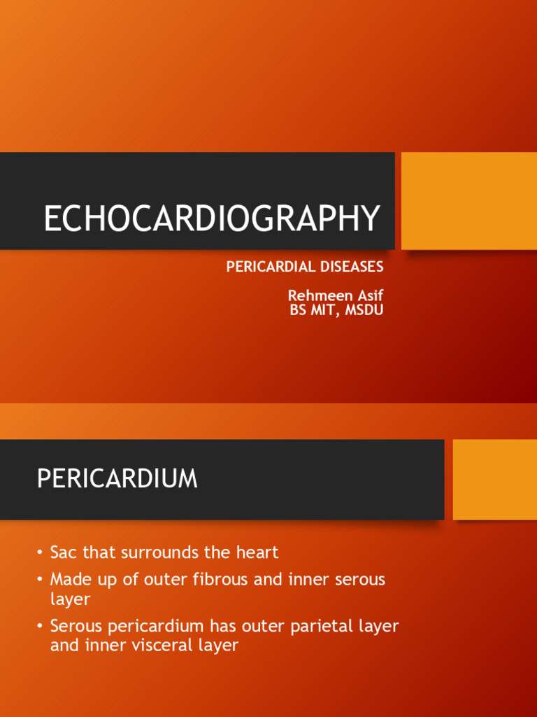 Understanding Pericardial Diseases and Echo | PDF | Heart | Thorax ...