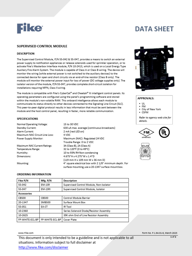 Supervised Control Module Overview | PDF | Power Supply | Resistor
