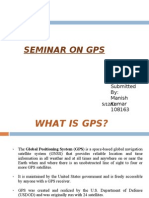 Seminar On GPS: Submitted By: Manish Kumar 108163 ECE-2