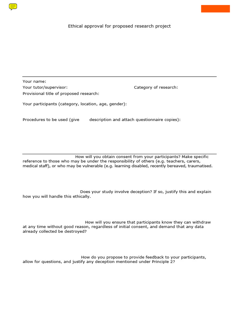 Ethical Approval for Psychology Research | PDF | Thesis | Psychology