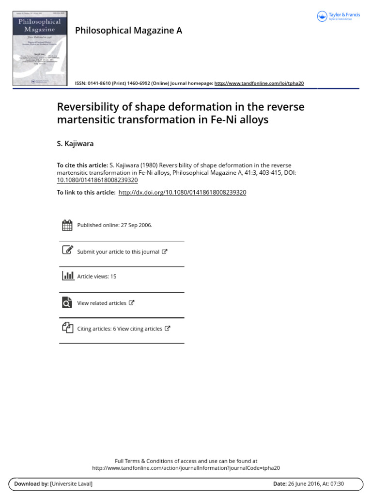 Reversibility of Shape Deformation in The Reverse Martensitic ...