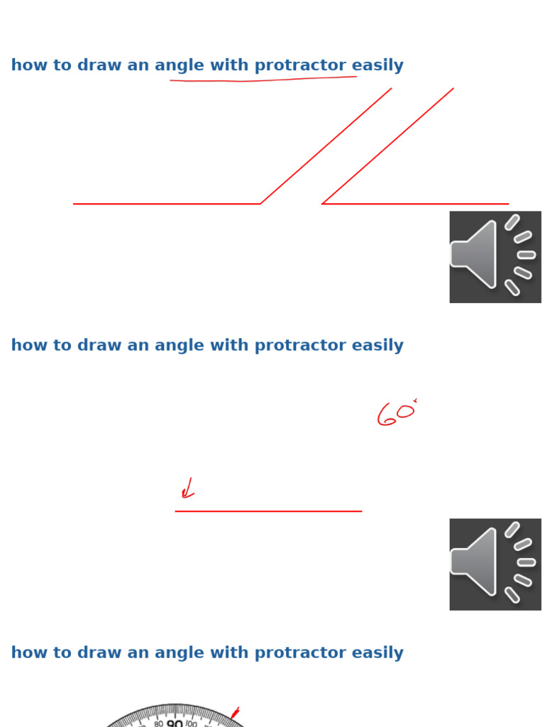 Presentation4 How To Draw An Angle With A Protractor | PDF