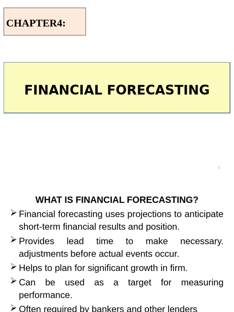 Chapter4 Financial Forcasting | PDF | Cost Of Goods Sold | Expense